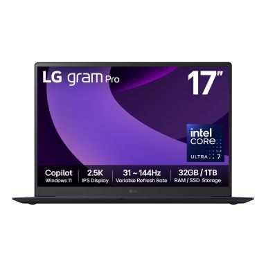 LG Gram Pro 17Z90TP-G Intel Core Ultra 7 225H Laptop 43.2 cm (17