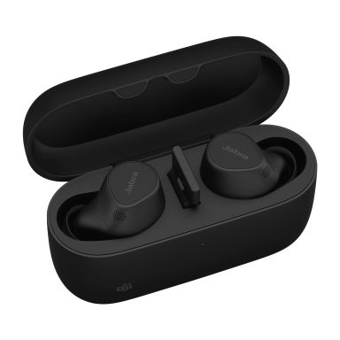 Jabra Evolve2 Buds USB-A MS Earbuds Bluetooth Dongle for Microsoft Teams and Wireless Charging Pad