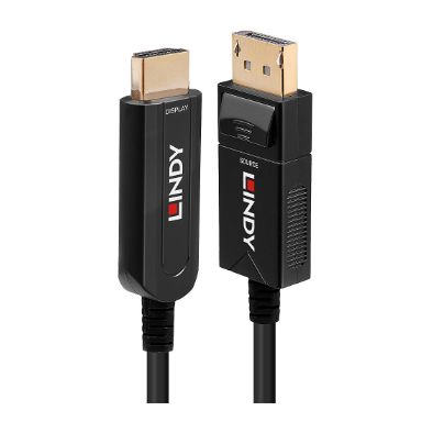 Lindy 38493 video cable adapter 40 m DisplayPort HDMI Type A (Standard) Black