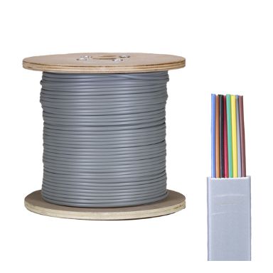 Cablenet 8 Core PVC CPR Eca Silver Grey Flat Modular Cable 305m Reel