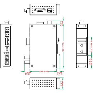 Moxa ICF-1150I-M-SC serial converter/repeater/isolator RS-232 Fiber (SC)