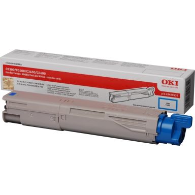 OKI 43459435 Toner cyan, 1.5K pages/5% for OKI C 3300/3400/3450/3600