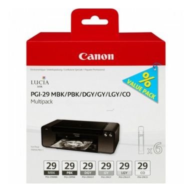 Canon 4868B018 (PGI-29) Ink cartridge multi pack, Pack qty 6