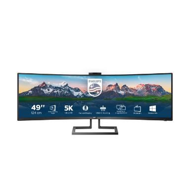 PHILIPS Brilliance P-line 499P9H Quad HD 49â€ Curved LCD Monitor - Black