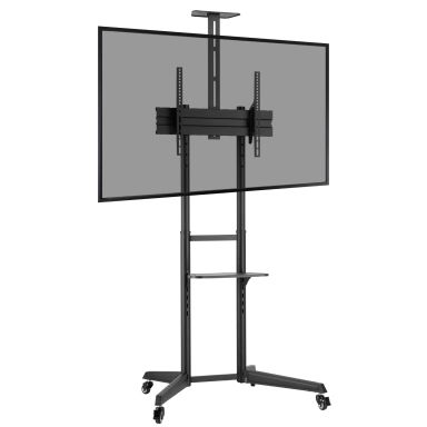 ProperAV Mobile TV Trolley Stand on Wheels for 37