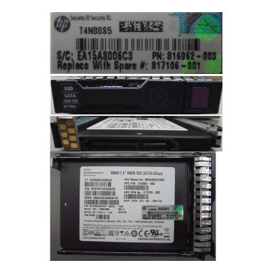 Hewlett Packard Enterprise hot-plug SSD 480GB 2.5Inch SFF