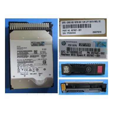 Hewlett Packard Enterprise DRV HDD 10TB 6G 7.2K LFF SATA MDL SC