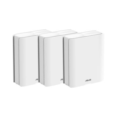 ASUS (ZenWiFi BQ16) BE25000 Quad Band Wi-Fi 7 Mesh Routers, 3 Pack, Up to 8,000 sq.ft, 2x 10G Ports,