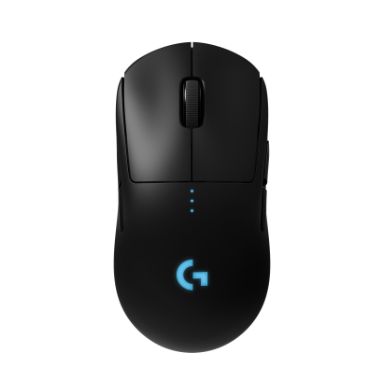 Logitech G PRO Wireless Gaming Mouse, HERO 25K Sensor, 25,600 DPI, RGB, Ultra Lightweight, 8 Programmable Buttons, Long Battery Life, POWERPLAY Compatible, PC/Mac - Black