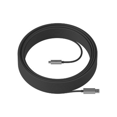 Logitech Strong USB cable 25 m USB 3.2 Gen 2 (3.1 Gen 2) USB A USB C Black