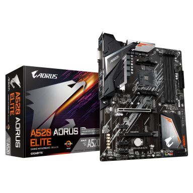 Gigabyte A520 AORUS ELITE Motherboard - Supports AMD Ryzen 5000 Series AM4 CPUs, 5+3 Phases Pure Digital VRM, up to 4733MHz DDR4 (OC), PCIe 3.0 x4 M.2, GbE LAN, USB 3.2 Gen2