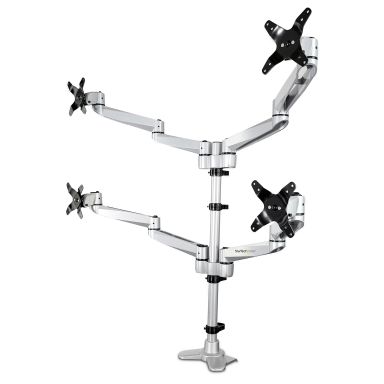 StarTech.com Desk Mount Quad Monitor Arm â€“ Premium Articulating VESA 4 Monitor Mount 2x2 up to 30