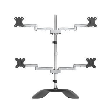 StarTech.com Desktop Quad Monitor Stand - Ergonomic VESA 4 Monitor Arm (2x2) up to 32