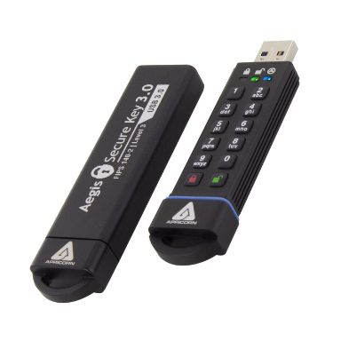 Apricorn Aegis Secure Key 3.0 USB flash drive 1000 GB USB Type-A 3.2 Gen 1 (3.1 Gen 1) Black