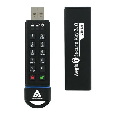 Apricorn Aegis Secure Key 3.0 USB flash drive 240 GB USB Type-A 3.2 Gen 1 (3.1 Gen 1) Black