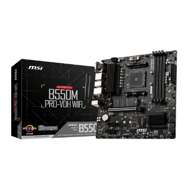 MSI B550M PRO-VDH WIFI motherboard AMD B550 Socket AM4 micro ATX