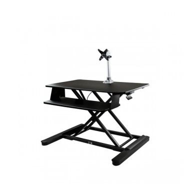 StarTech.com Sit-Stand Desk Converter with Monitor Arm - 35ï¿½ï¿½ Wide Work Surface - For up to 30