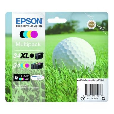 Epson C13T34794010 (34XL) Ink cartridge multi pack, 16,3ml + 3 x 4,2ml, Pack qty 4