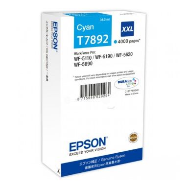 Epson C13T789240 (T7892 XXL) Ink cartridge cyan, 4K pages, 34ml