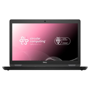 Circular Computing BSI certified Dell Latitude 5590 Refurbished Laptop, intel core i7 8th Gen, 16GB, 256GB SSD, 15.6
