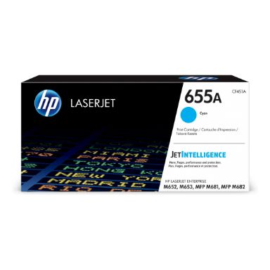 HP CF451A/655A Toner cartridge cyan, 10.5K pages ISO/IEC 19752 for HP LaserJet M 652/681