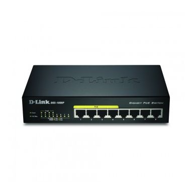 D-Link DGS-1008P/E network switch L2 Black Power over Ethernet (PoE)
