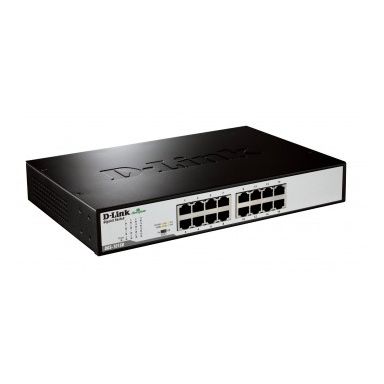 D-Link DGS-1016D/E network switch Unmanaged Black,Metallic