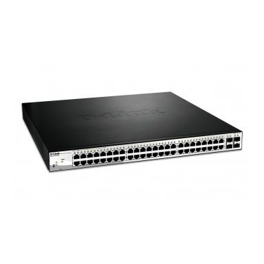 D-Link DGS-1210-52MP network switch Managed L2 Gigabit Ethernet (10/100/1000) Black 1U Power over Ethernet (PoE)