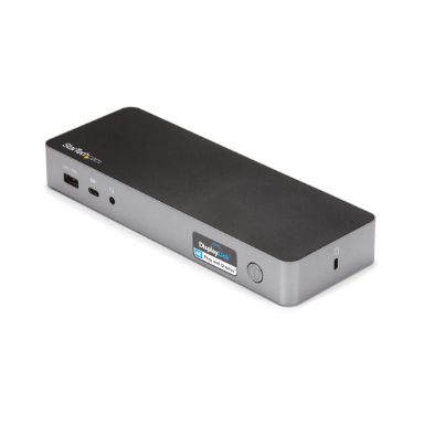 StarTech.com USB-C & USB-A Dock - Hybrid Universal Laptop Docking Station w/ Dual Monitor 4K60Hz HDMI & DisplayPort - USB 3.1 Gen 1 Hub, GbE - 60W Power Delivery - Windows, Mac & Chrome