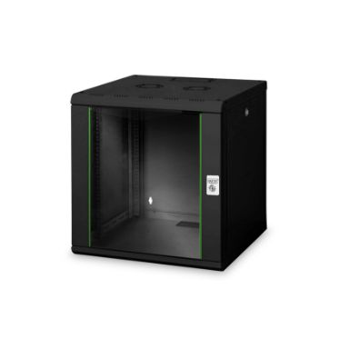 Digitus DN-19 12U-6/6-SW rack cabinet Wall mounted rack Black