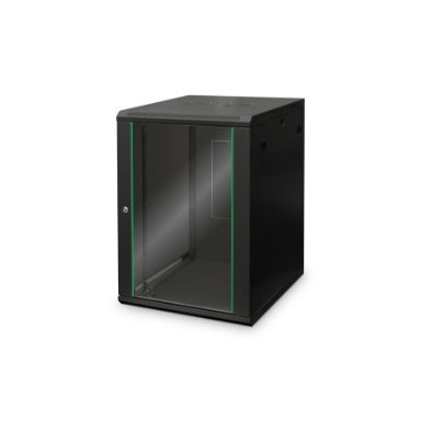 Digitus DN-19 16U-6/6-EC-SW rack cabinet Wall mounted rack Black