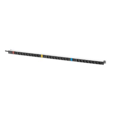 Digitus Basic IT PDU, 3-phase 16A, 24 x C13, 3 x C19, 3 m supply cable, IEC 60309 16 A plug
