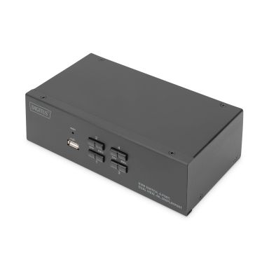 Digitus KVM Switch, 4 Port, Dual Display, 4K, DisplayPortÂ®