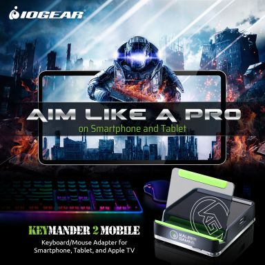 ATEN KeyMander 2 Mobile Keyboard Mouse Adapter GE1337M for iPhone, iPad or Apple TV. Play with the latest Apple Arcade games, GoogleÂ® Stadiaâ„¢ games and App Store