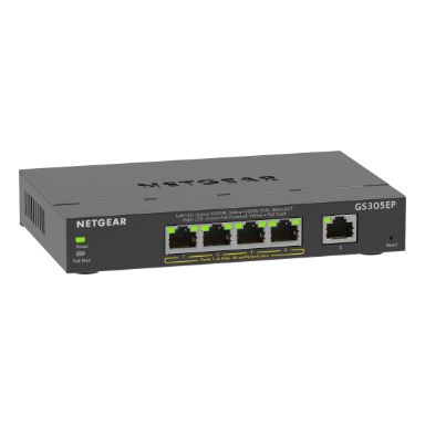 Netgear GS305EP-100PES 5-Port Gigabit Ethernet PoE+ Plus Switch Managed L2/L3 Gigabit Ethernet Power over Ethernet (PoE)