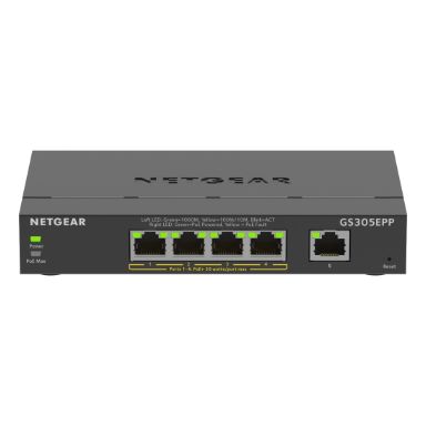 Netgear GS305EPP-100PES 5-Port Gigabit Ethernet High-Power PoE+ Plus Switch Managed L2/L3 Ethernet (PoE)