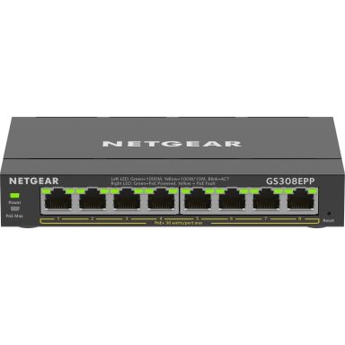 Plus GS308EPP - Switch - Smart - 8 x 10/100/1000 (PoE+) 