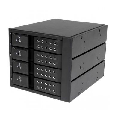 StarTech.com 4 Bay Aluminum Trayless Hot Swap Mobile Rack Backplane for 3.5in SAS II/SATA III - 6 Gbps HDD