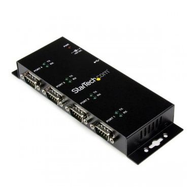 StarTech.com 4 Port USB to DB9 RS232 Serial Adapter Hub ï¿½ï¿½ Industrial DIN Rail and Wall Mountable