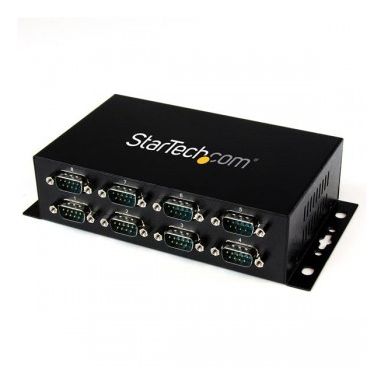 StarTech.com 8 Port USB to DB9 RS232 Serial Adapter Hub ï¿½ï¿½ Industrial DIN Rail and Wall Mountable