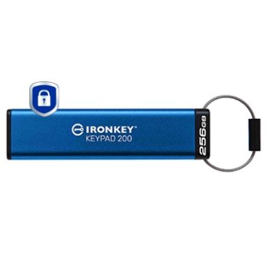 Kingston Technology IronKey 256GB Keypad 200, FIPS 140-3 Lvl 3 (Pending) AES-256 Encrypted