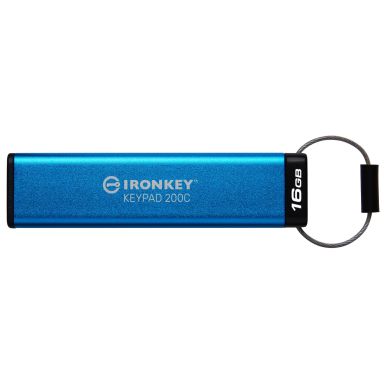 Kingston Technology IronKey 16GB USB-C Keypad 200C, FIPS 140-3 Lvl 3 (Pending) AES-256