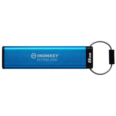 Kingston Technology IronKey 8GB USB-C Keypad 200C, FIPS 140-3 Lvl 3 (Pending) AES-256