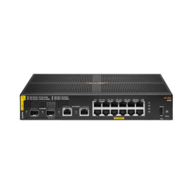 Hewlett Packard Enterprise Aruba 6100 12G Class4 PoE 2G/2SFP+ 139W Managed L3 Gigabit Ethernet Power over Ethernet (PoE) 1U Black