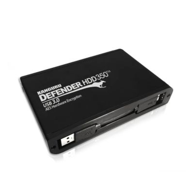 Kanguru Kanguru Defender HDD350, 5TB FIPS 140-2 Certified Hardware Encrypted External Hard Drive - Matte Black - TAA Compliant