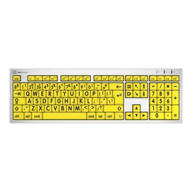 LogicKeyboard XL Print - Black on Yellow Mac Alba