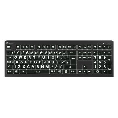 Logickeyboard LKB-LPWB-A2PC-UK keyboard Office USB QWERTY English Black, White