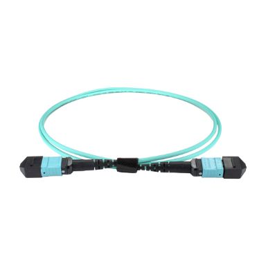 Cablenet 50m OM4 MPO (F) to MPO (F) Female 12F Aqua Trunk Cable Method B
