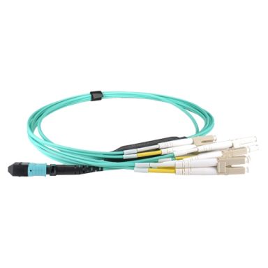Cablenet CNL 10M OM4 B12 MTP LC4 DX BkO Aq M-B InfiniBand/fibre optic cable