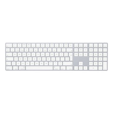 Apple Magic w/ Numeric Keypad keyboard Universal Bluetooth QWERTY UK English Silver, White